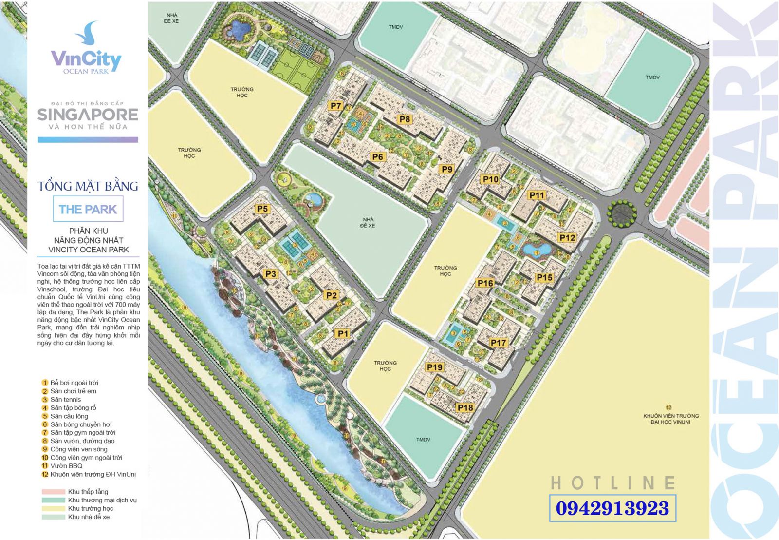 mặt bằng khu The Park Vincity