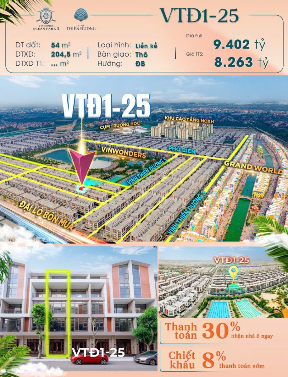liền kề vịnh thiên đường vinhomes ocean park 3