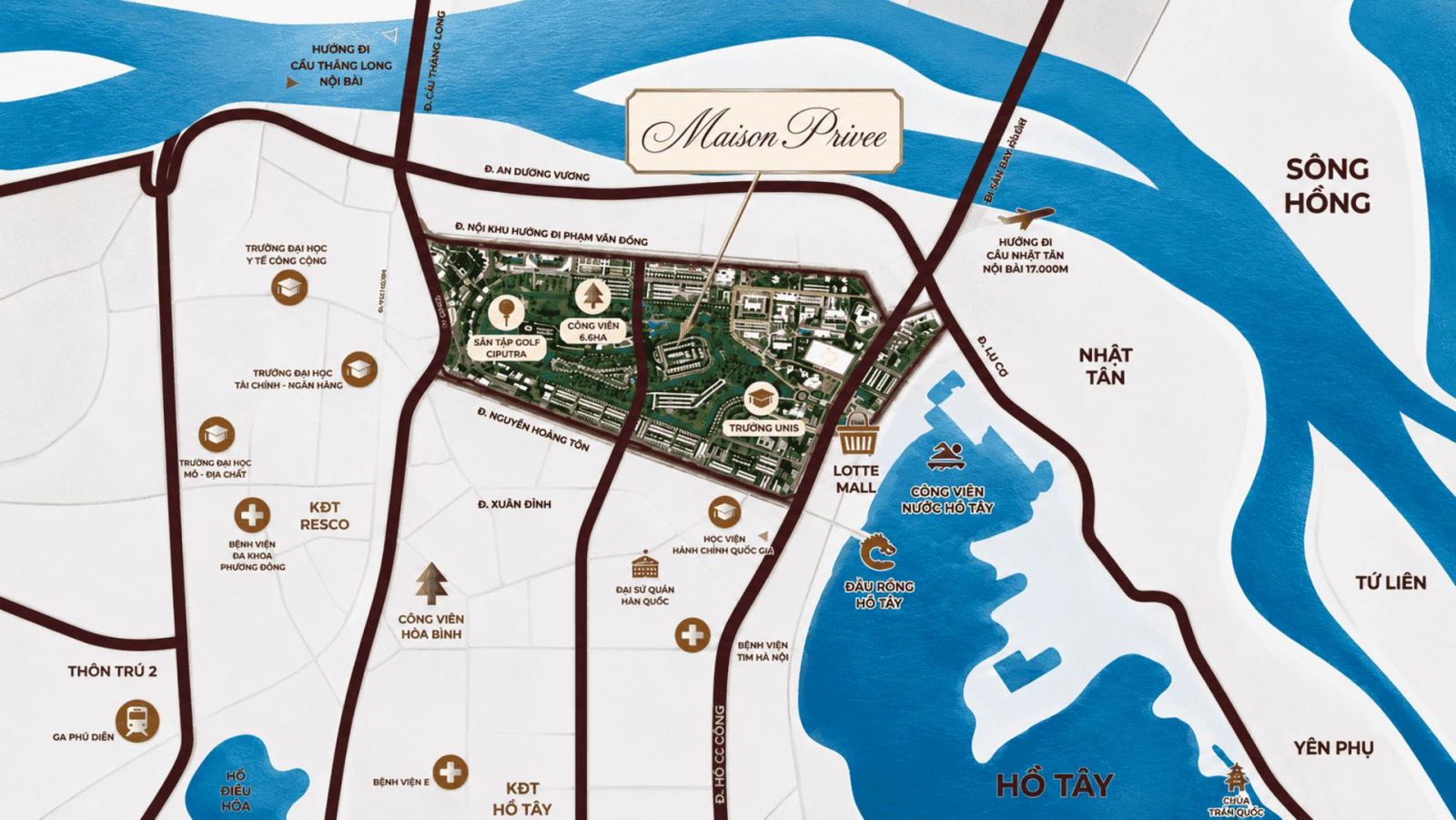 Bản đồ vị trí dự án Maison Privée - Chung cư CapitaLand Ciputra