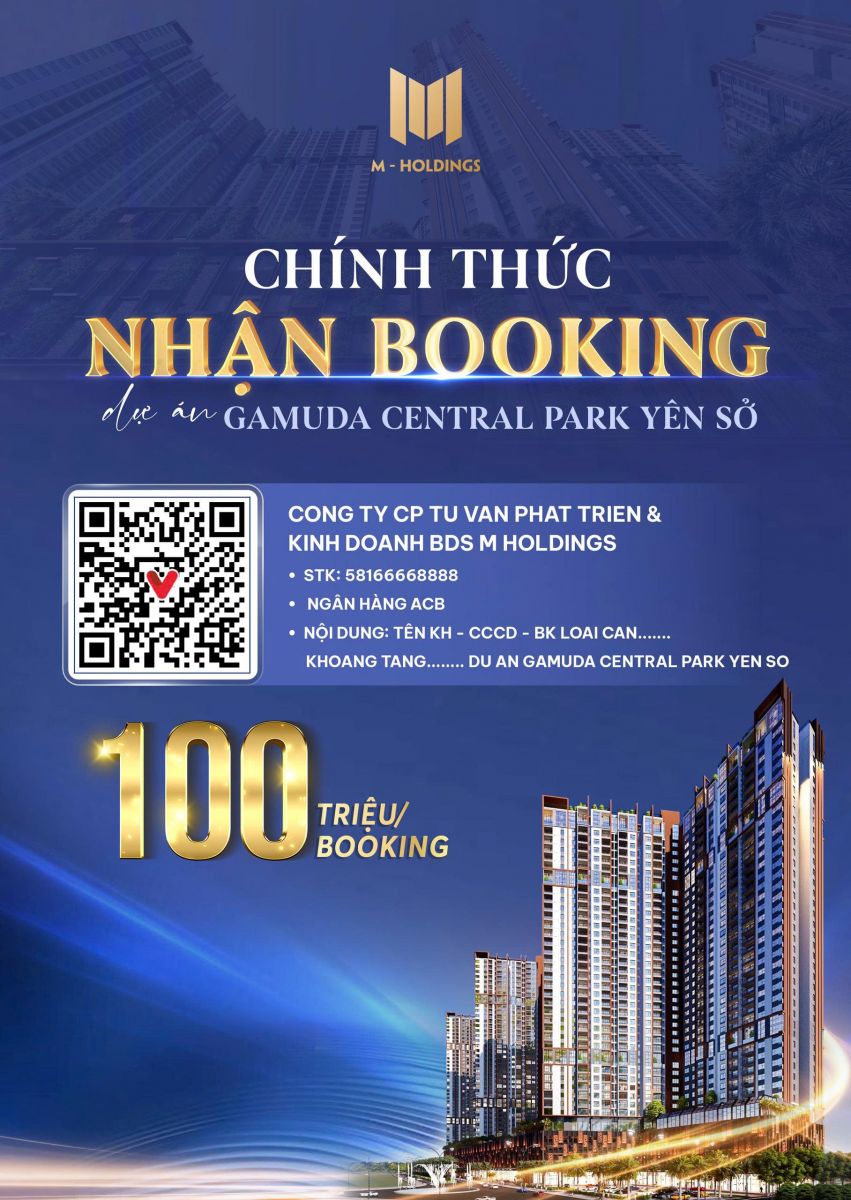 booking chung cư Gamuda Central Park - Gamuda City