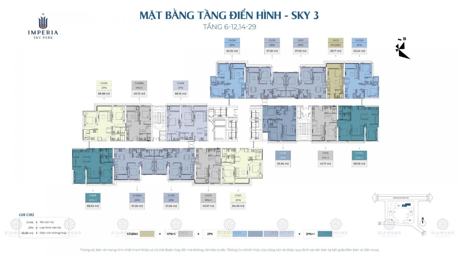 mặt bằng tòa Elite Imperia Sky Park