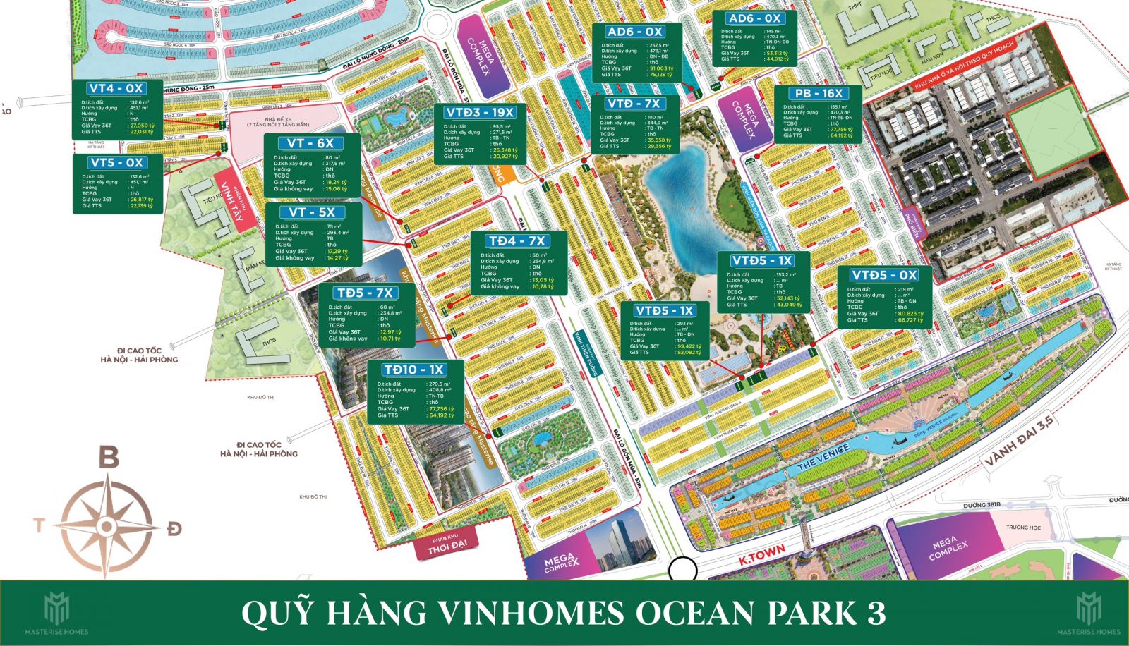 Quỹ hàng Masterise Vinhomes Ocean Park 3