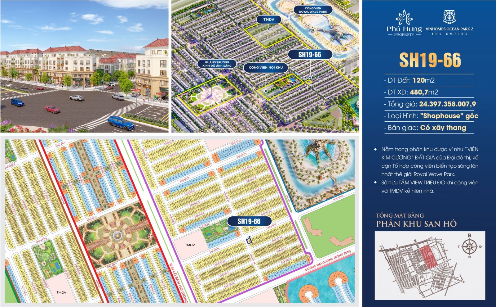 Shophouse san hô 19 - 66 Vinhomes Ocean Park 2