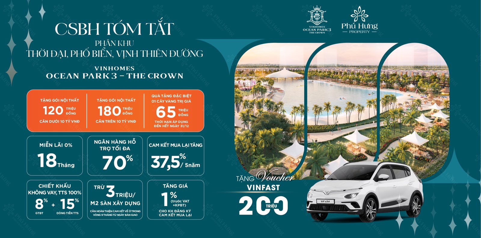 chính sách ưu đãi phân khu Vịnh Thiên Đường Vinhomes Ocean Park 3