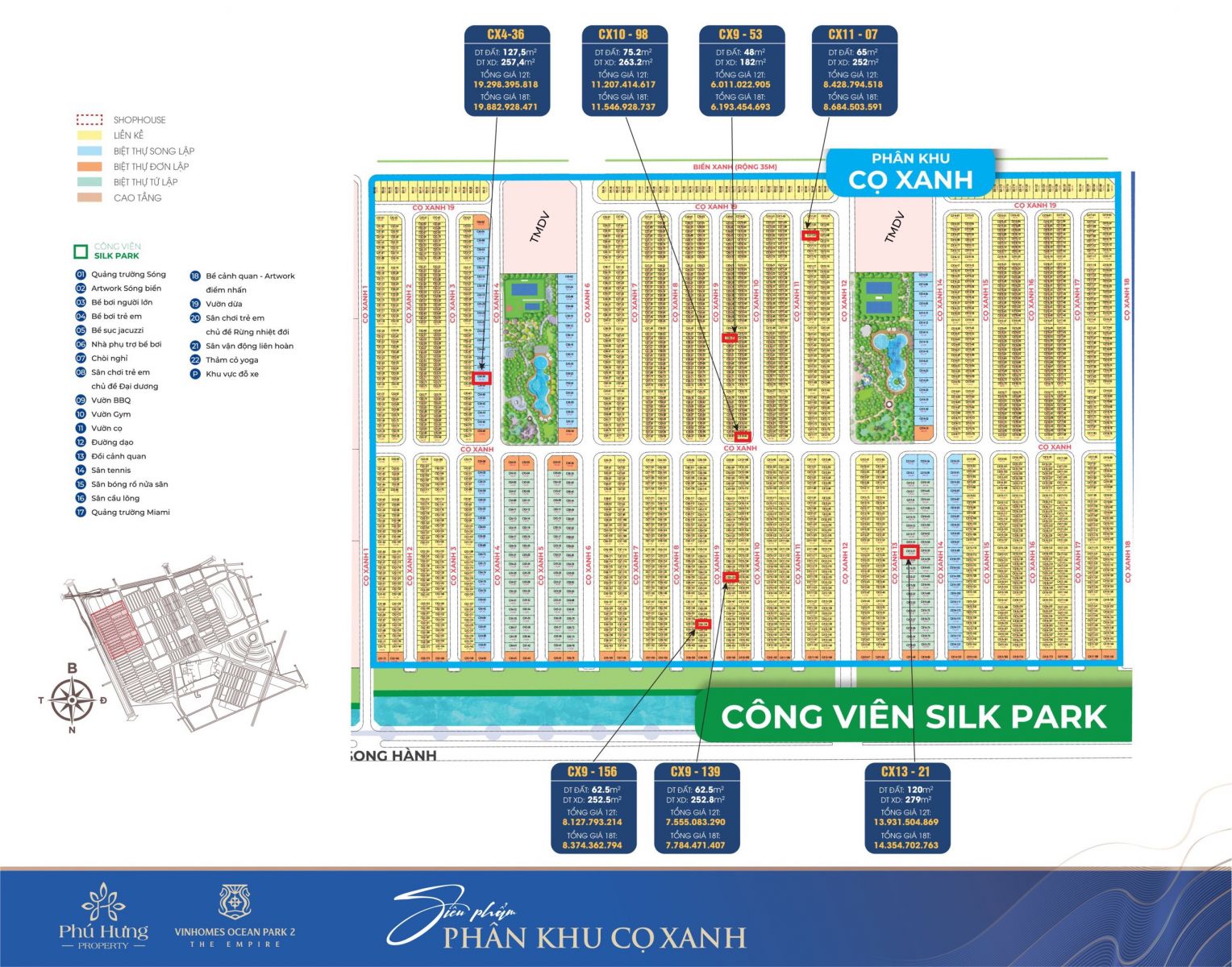 Quỹ hàng cọ Xanh Vinhomes Ocean Park 2 - THe Empire