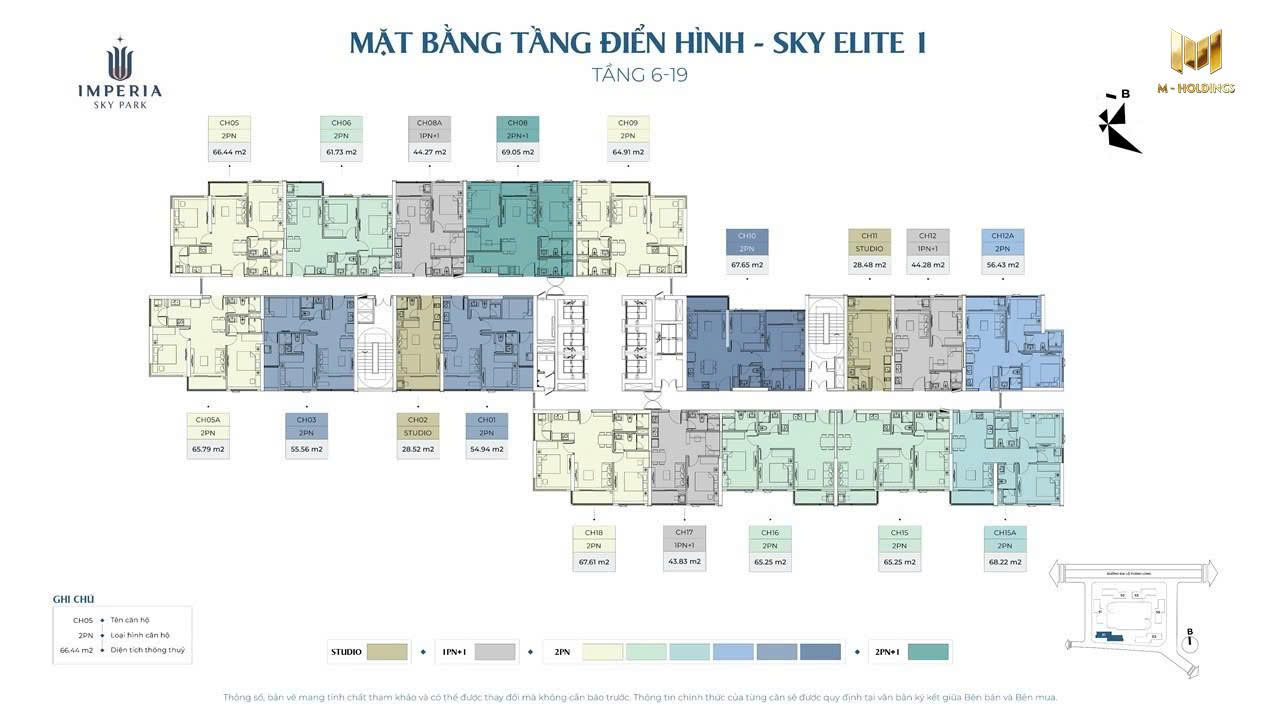 mặt bằng căn hộ Imperia Sky Park Nam An Khánh