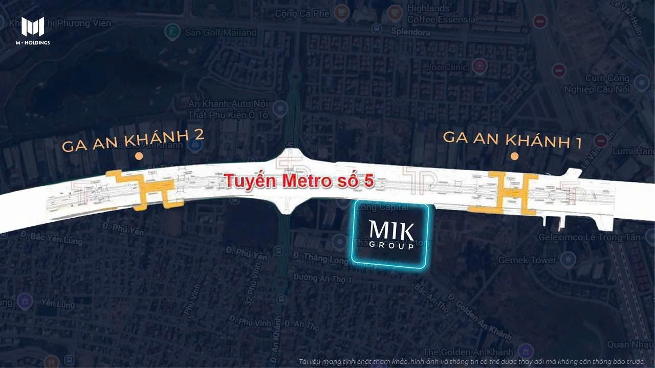 tuyến tàu điện metro qua dự án MIK Nam An Khánh