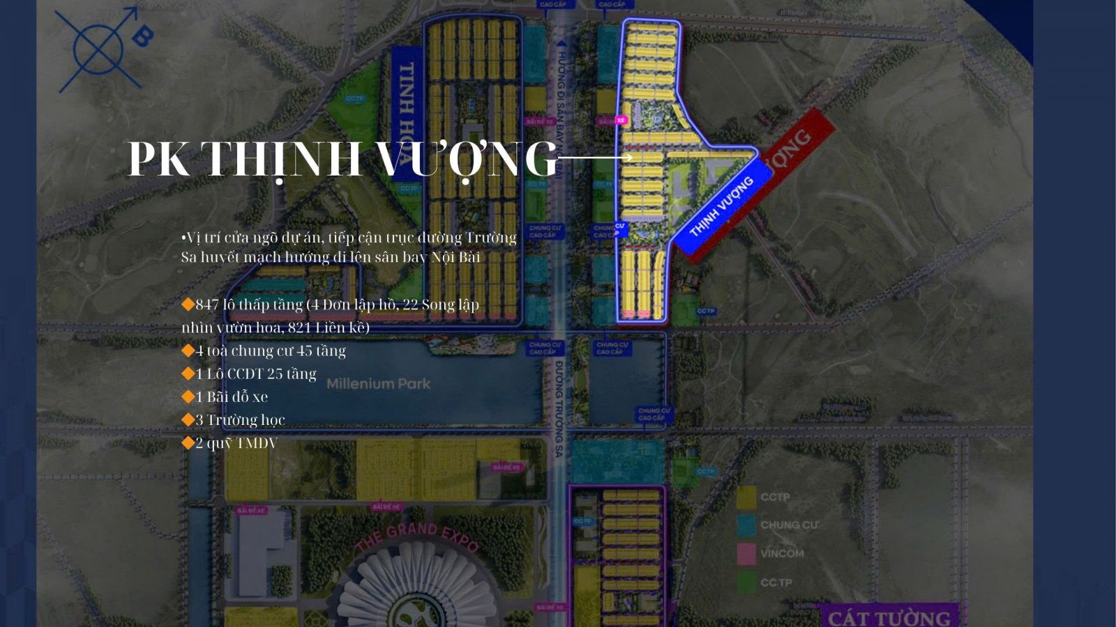 vị trí phân khu Thịnh Vượng Vinhomes Global Gate