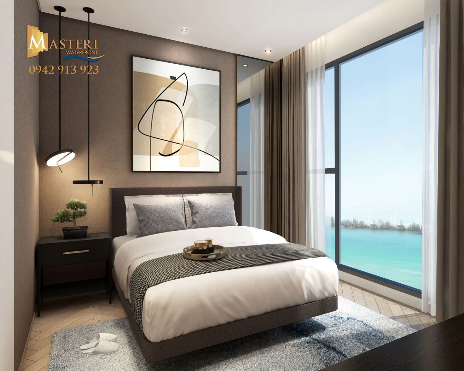 thiết kế mặt bằng căn hộ Masteri Waterfront Ocean Park