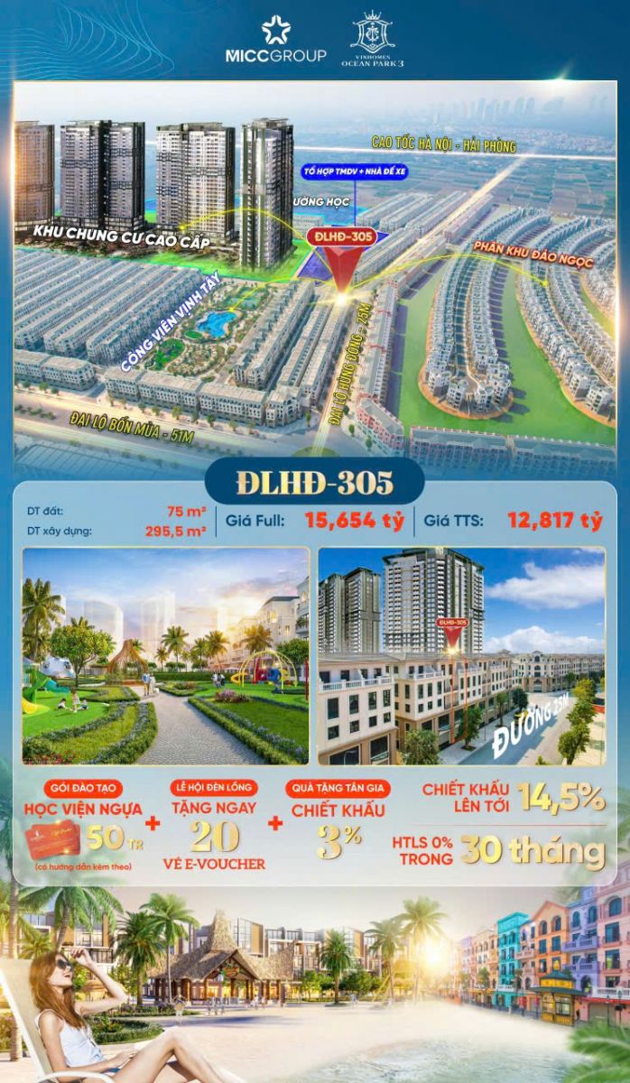 Shophouse Đại lộ Hừng Đông Vinhomes ocean park 3