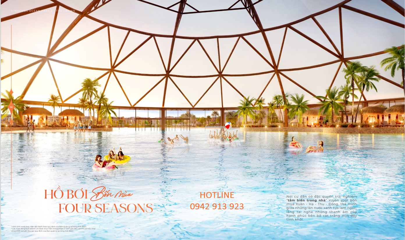 biển hồ nước mặn 4 mùa trong nhà Vinhomes ocean park 3