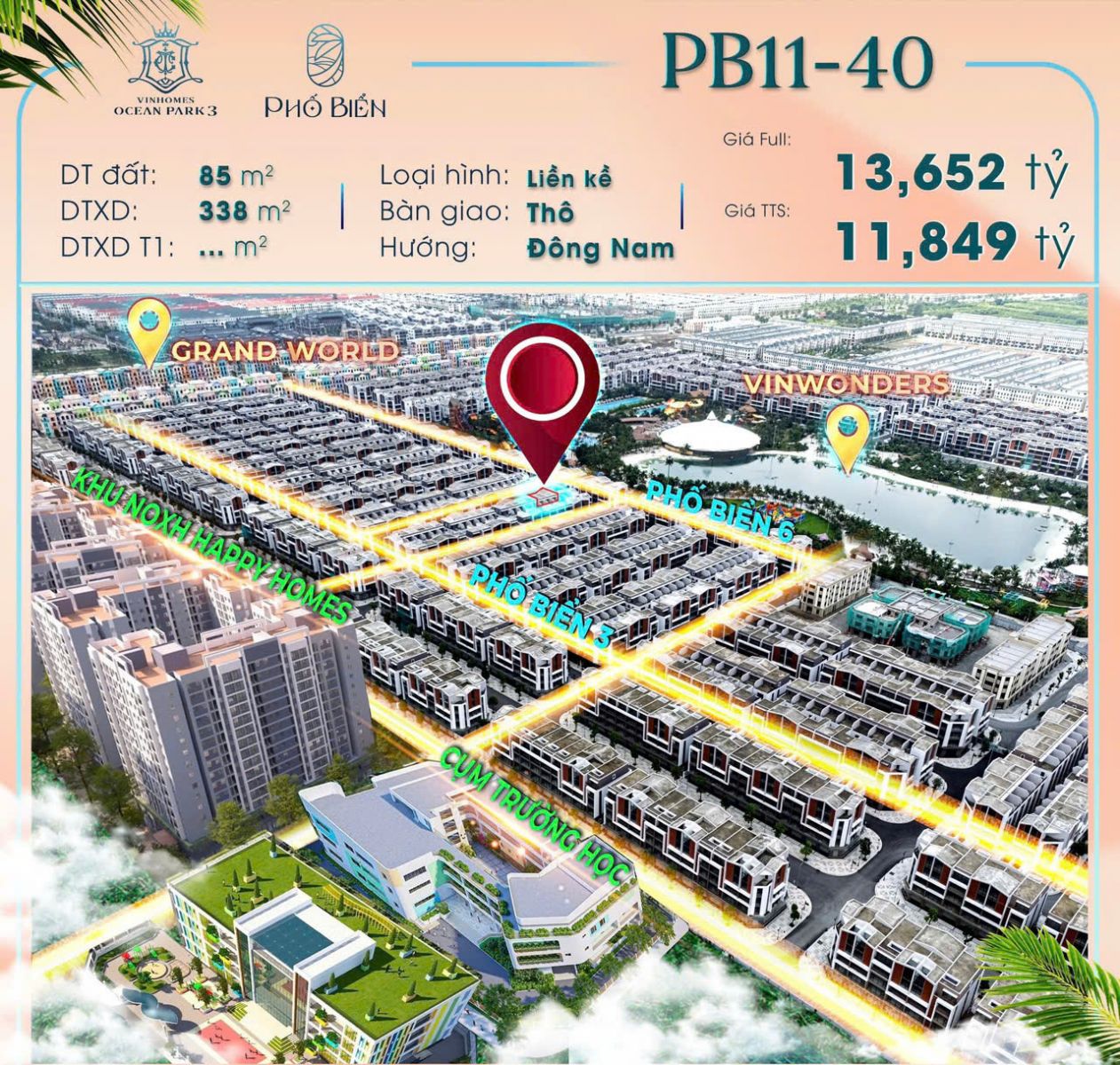 liền kề Phố Biển Vinhomes ocean park 3