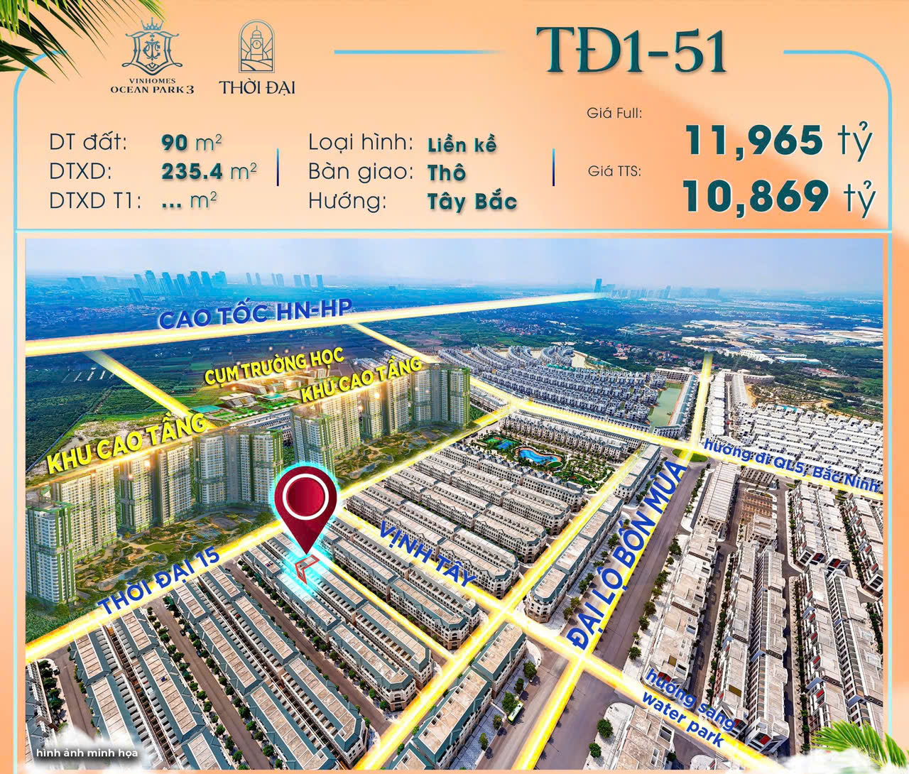 nhà vườn Thời Đại Vinhomes ocean park 3