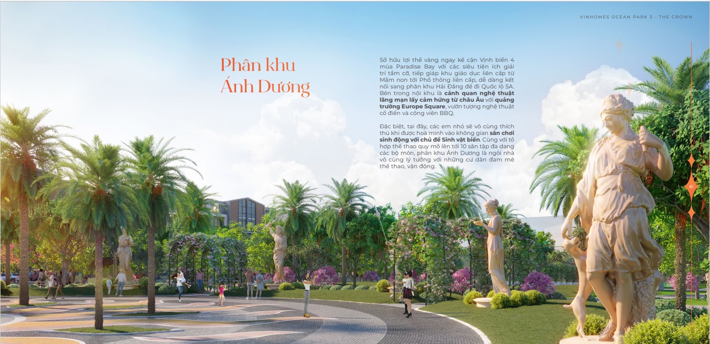 Quảng trường Ánh Dương Vinhomes Ocean Park 3