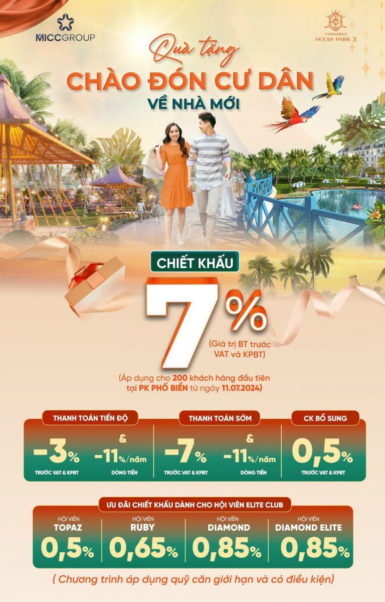 Chính sách bán hàng Vinhomes Ocean Park 3