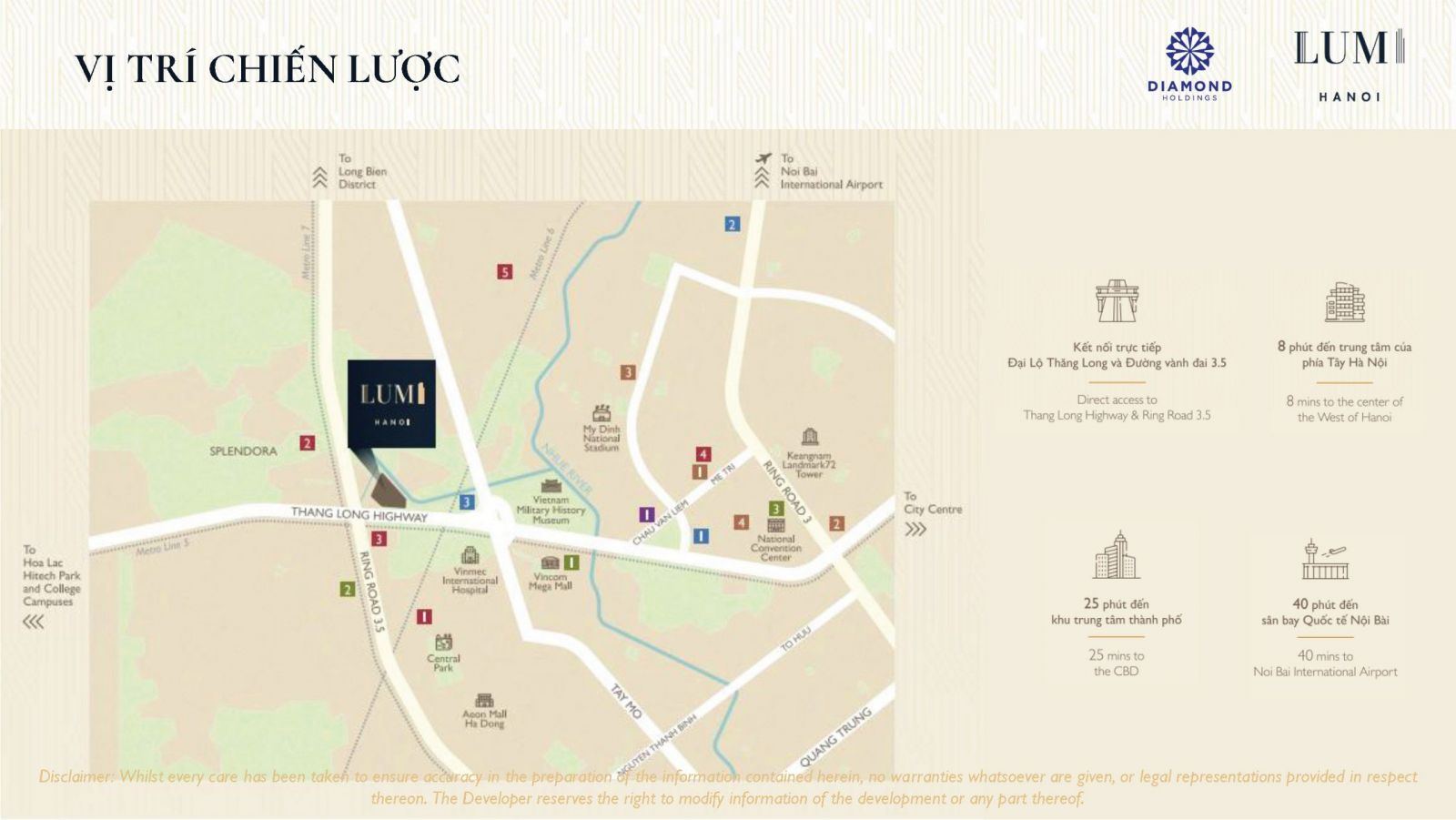 vị trí dự án Lumi Hanoi CapitaLand