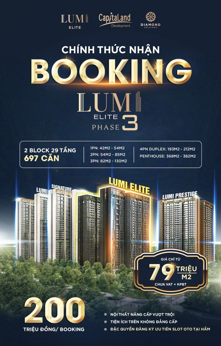 booking chung cư lumi elite