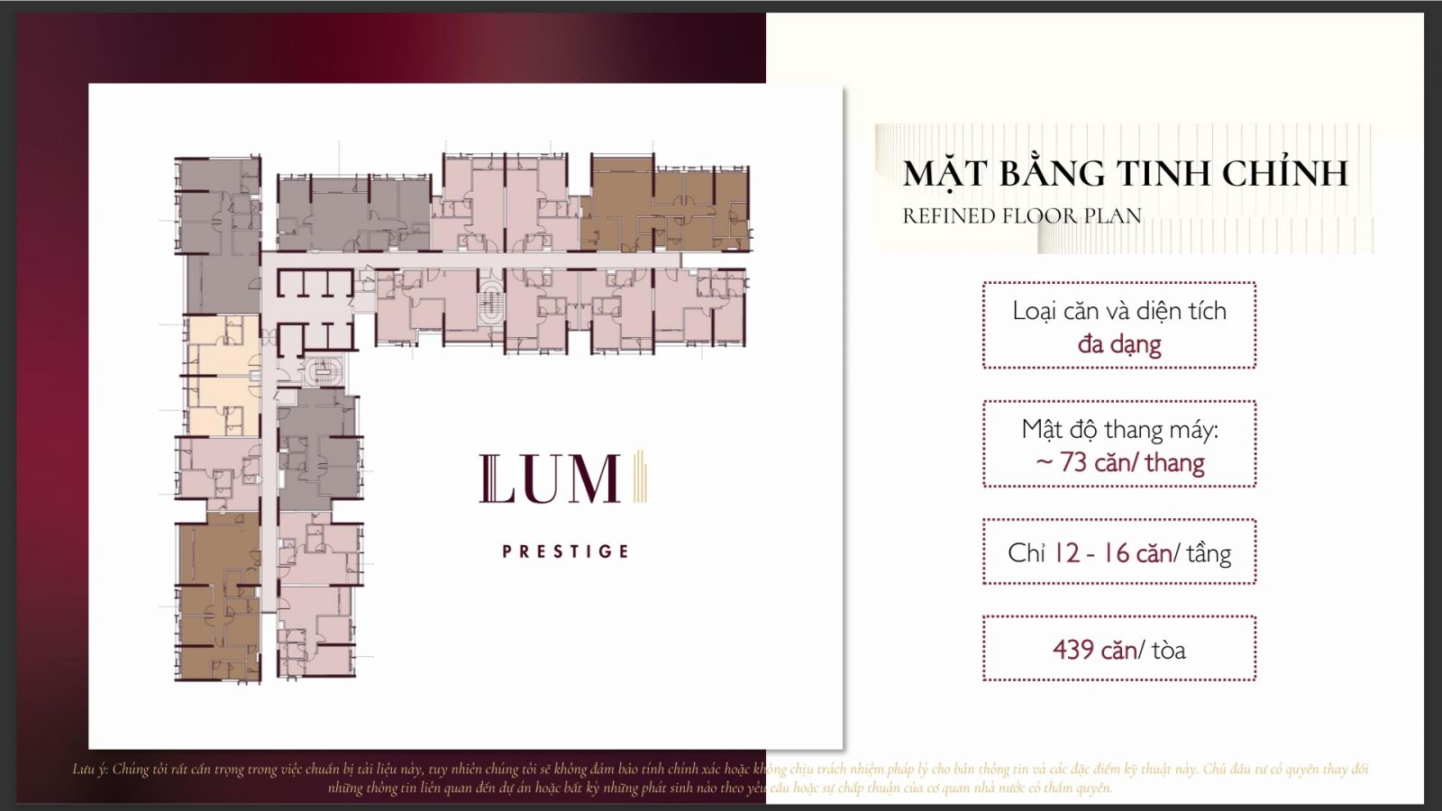 Mặt bằng tòa căn hộ Lumi Prestige Hà Nội