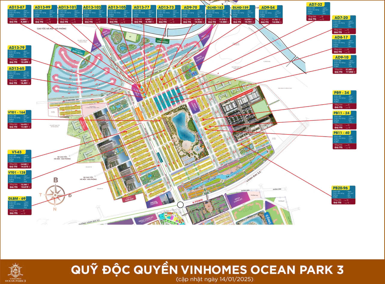 quỹ căn Ánh Dương Vinhomes Ocean Park 3