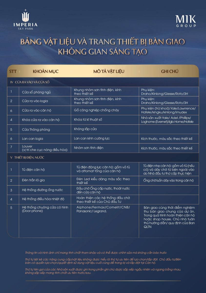bàn giao thô Imperia Nam An Khánh