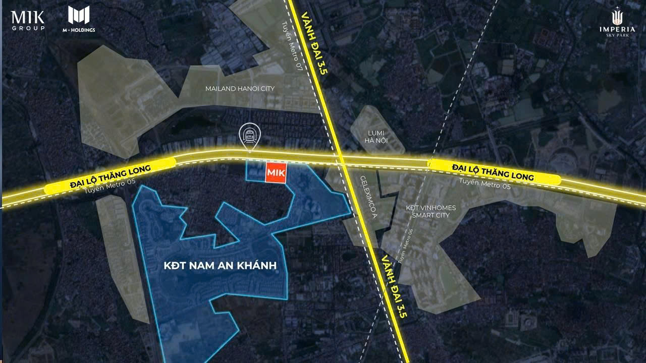 vị trí dự án MIK Nam An Khánh