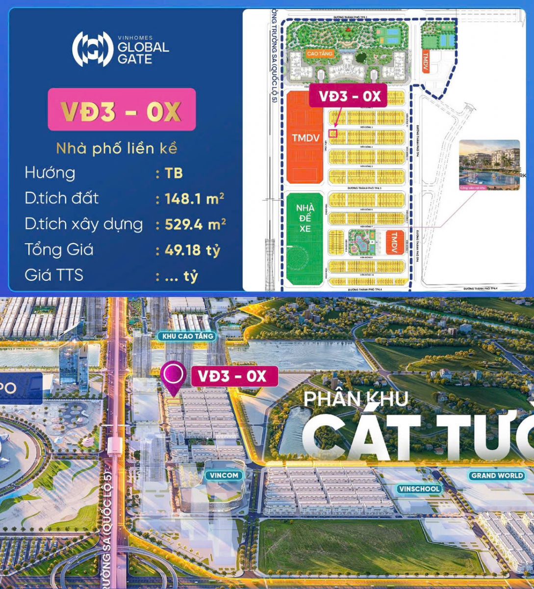 chuyển nhượng liền kề biệt thự phân khu tinh hoa Vinhomes Cổ Loa