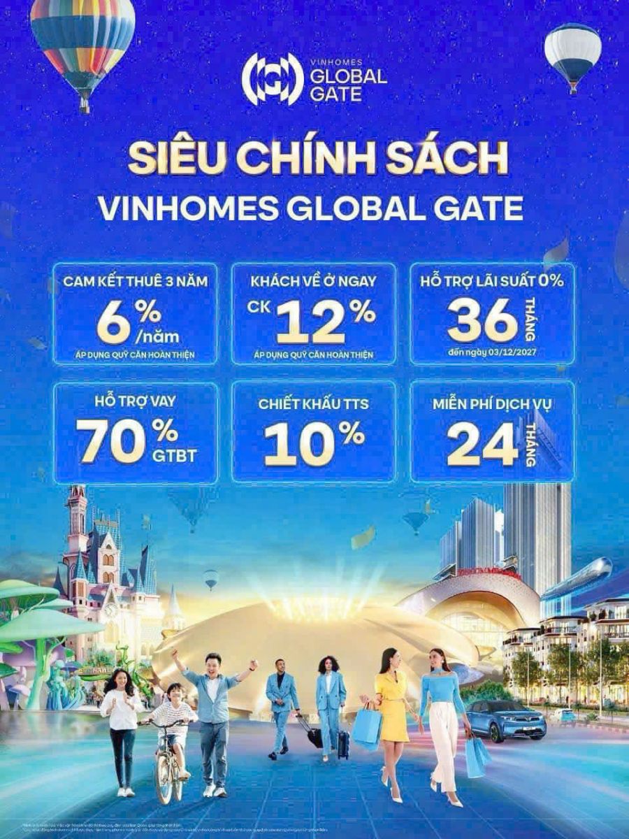 chính sách ưu đãi Vinhomes Global Gate